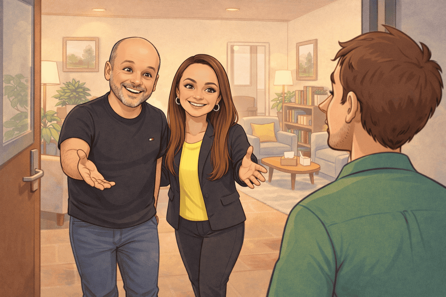 Přivítání klienta při první návštěvě